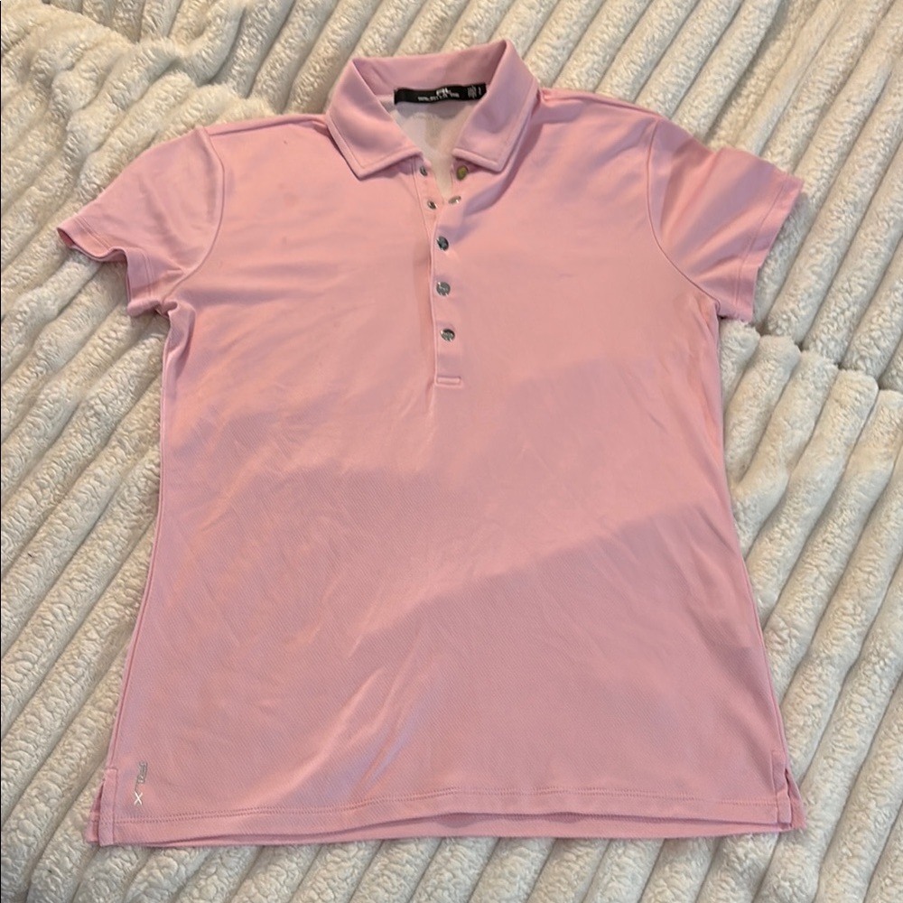 Ralph Lauren Pink Fitted Polo Shirt Short Sleeve